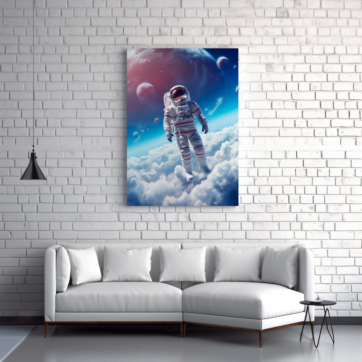 Astronaut in Space Wall Art, Sci-fi Poster, Huge Canvas Home Decor, Astronaut Painting, Space Poster, Astronaut Modern Art, Space Canvas H36