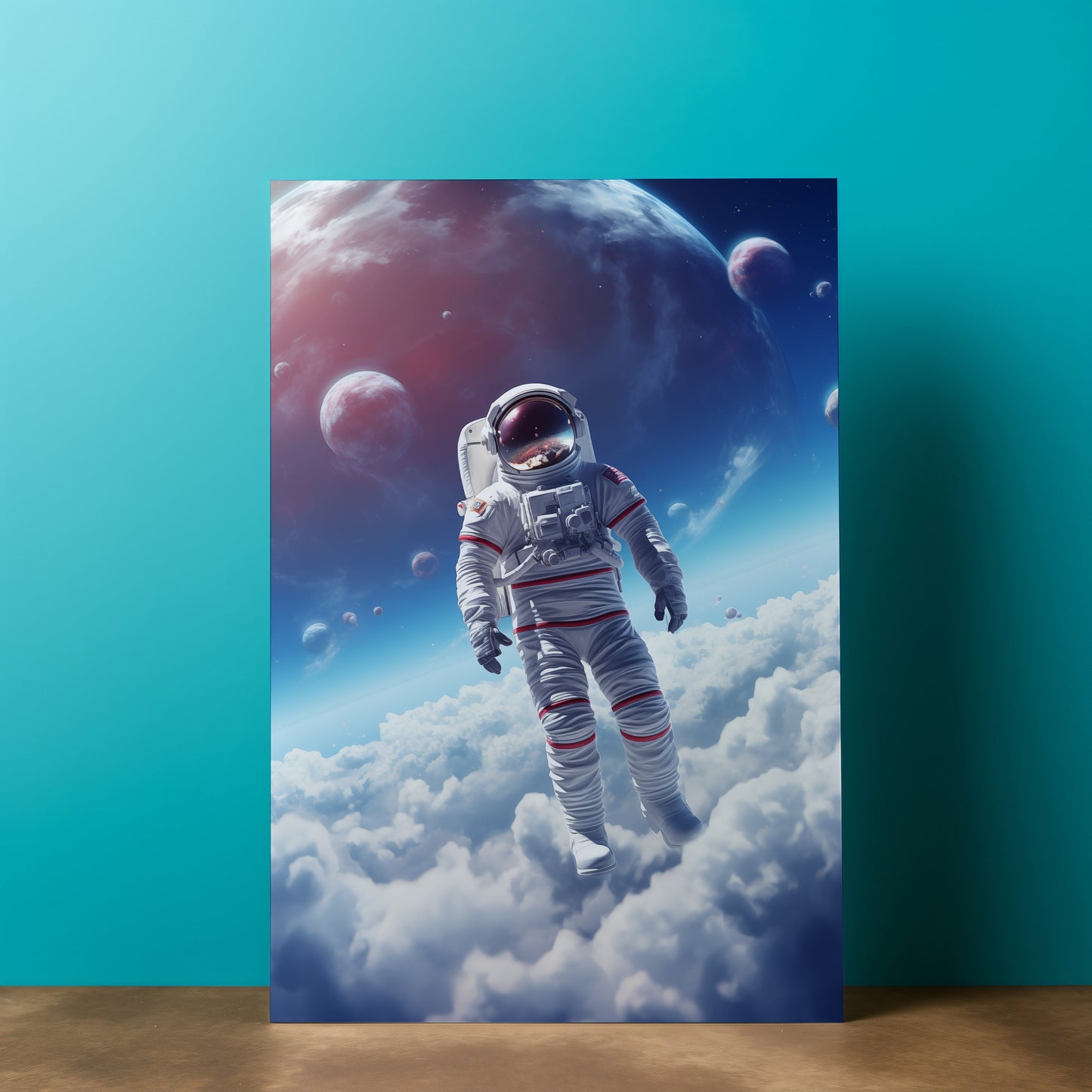 Astronaut in Space Wall Art, Sci-fi Poster, Huge Canvas Home Decor, Astronaut Painting, Space Poster, Astronaut Modern Art, Space Canvas H36