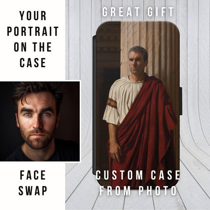 Custom Phone Case, Roman Senator Portrait from Photo, Personalized Phone Case For Iphone & Samsung, Gift for Man, Photo Print Case, History