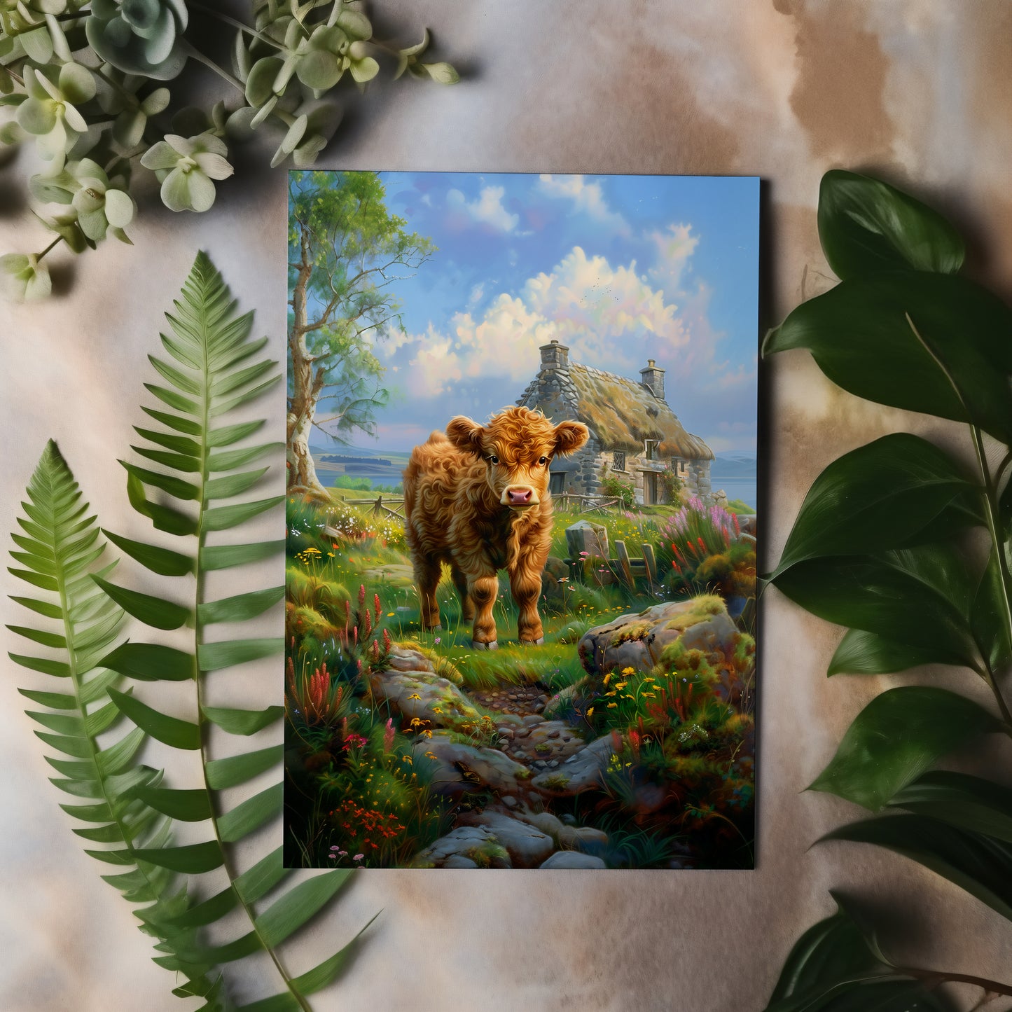 Baby Highland Cow Canvas Print Z46